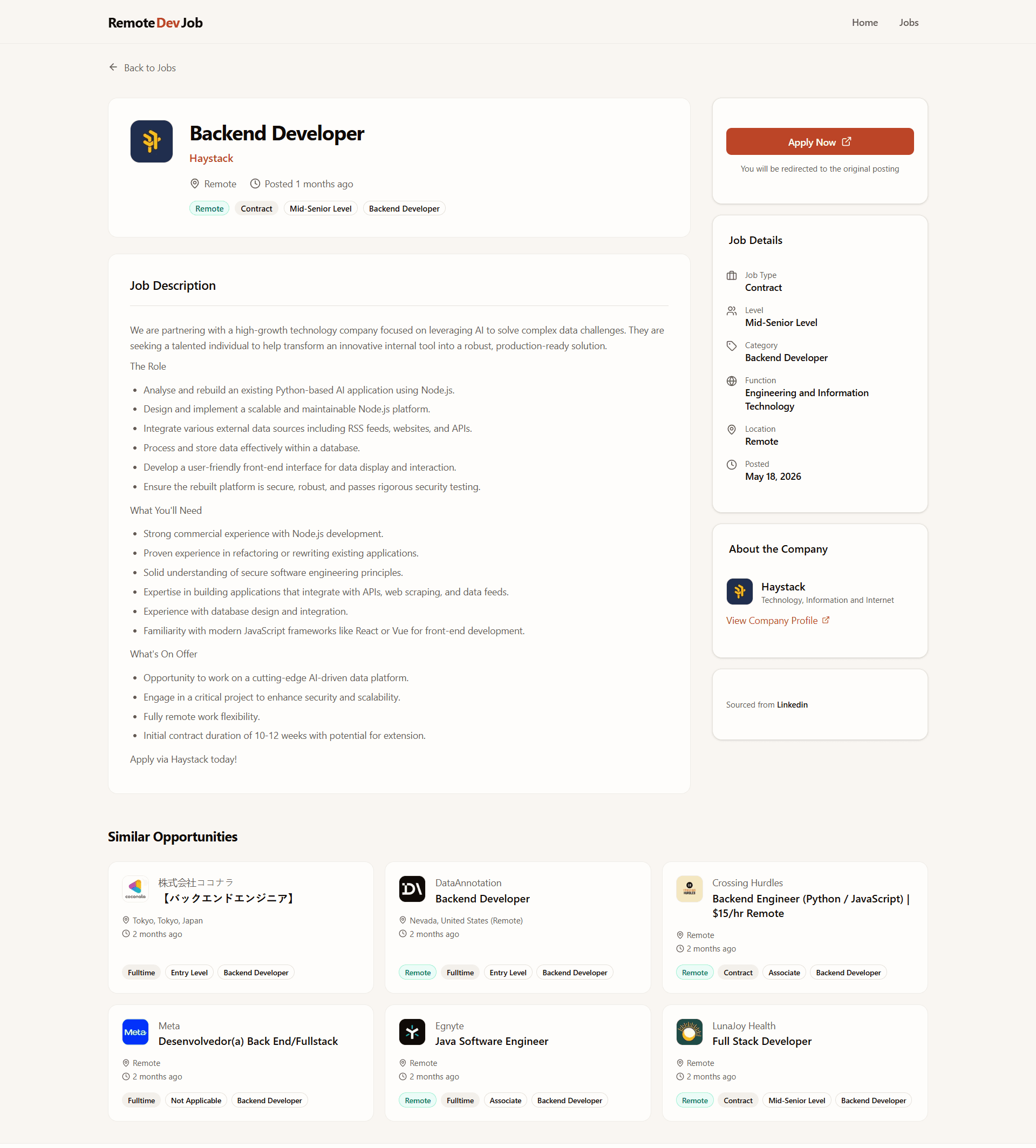 Remote Dev Job screenshot 4