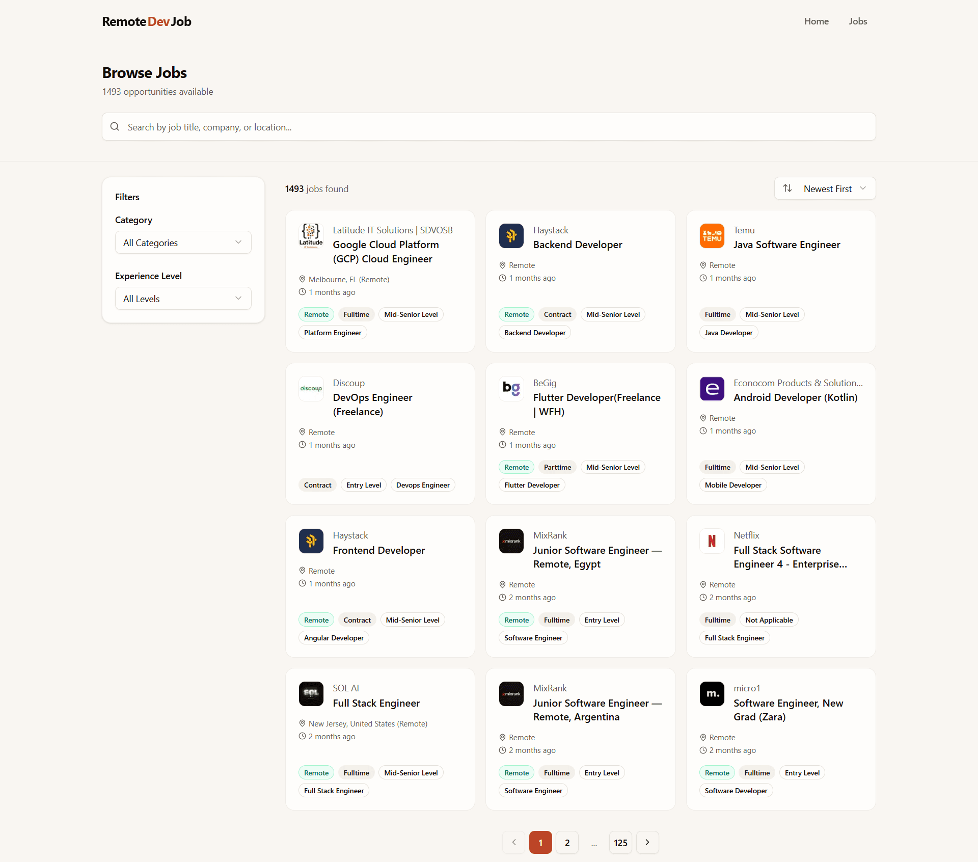 Remote Dev Job screenshot 3