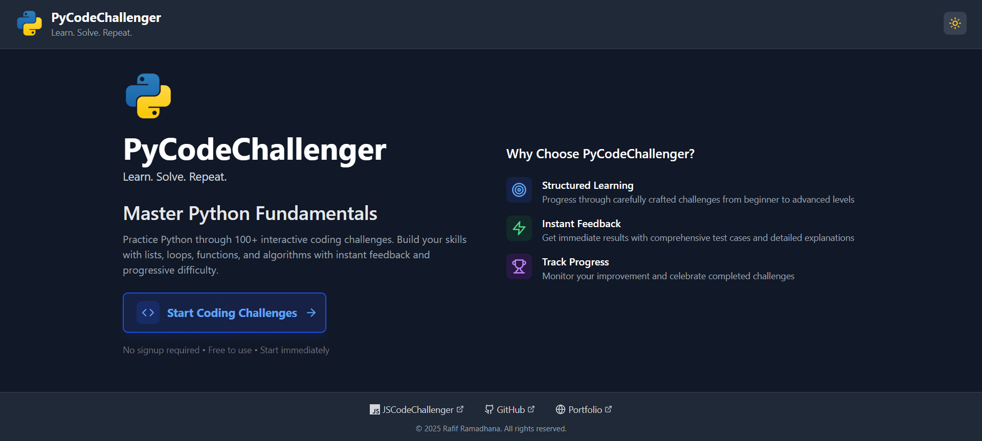 PyCodeChallenger